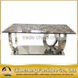 Modern Furniture Stainless Steel Legs Marble Top Dining Table Qiancheng Furniture thumbnail-4