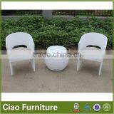 Wholesale Coffee Shop Furniture Rattan Small Side Table and Chair thumbnail-2