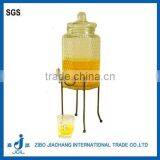 5L Glass Dispenser Jar With Platic Tap and Metal Stand thumbnail-4