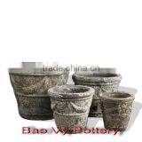 Eco - Ocean Old Sandblast Ceramic Garden Planter-Atlantic Ceramic Pottery thumbnail-1