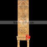 Man Made Stone Fireplace With Relief thumbnail-1