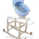 Portable Handheld Baby Crib Bedding Set The Straw Baby Cot With Wheels Cradle Bed thumbnail-4