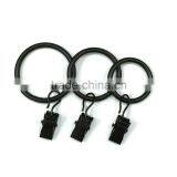 Rod Ring With Clip Hanging / A Ring With A Clip / Iron Curtain Ring With Clip Black Coated thumbnail-4
