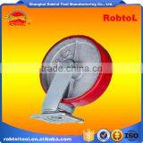 8" Castor Wheel Caster Fixed Swivel Brake Rubber Nylon pu Tpr pp thumbnail-2