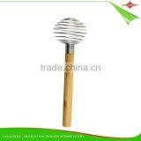 ZY-C1034 10 Inch Stainless Steel Head Egg Whisk Rubber Wood Handle Egg Beater thumbnail-5