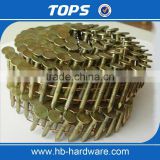 Yellow Zinc Galvanized Coiled Roofing Nails