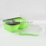 2017 New Food Grade Various Styles Collapsible Silicone Lunch Box/ Bento Box/ Food Container thumbnail-1