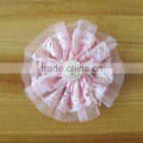 Lace Flower With Pearl Bead in Center for Kids Hair Accessories thumbnail-4