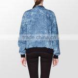 Wholesale Blank Baseball Jacket Custom Print With Zipper thumbnail-2