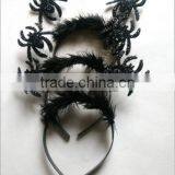 Black Sexy Sqider Feather Hair Jewelry Diy Spider Plastic Hairband for 2016 Halloween Day's Gifts thumbnail-1