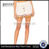MGOO Latest Design Blank Women Chiffon Shorts Custom Your Logo Casual Shorts With Tassels thumbnail-1