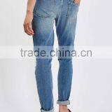 Women Acid Wash Detailed Ripped Out Ladies Jeans Denim Jeans Top Design Pant Trousers thumbnail-4