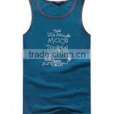 2017 New Fashion Design OEM Customized 3D Print Your Own Brand LogoSportswear 95%Cotton 5%Spandex Plain Gym Stringer Men Singlet thumbnail-5