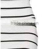 Wholesales Women's High Waisted A-Line Knit Stripe Midi Skirt thumbnail-6