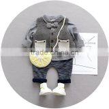 S17741A Autumn Long Sleeve Kids Boy Cotton Gentleman Clothing Set thumbnail-5