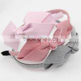 Hot Sale Stripe Knot Hairbands Oversized Bow thumbnail-3