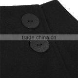 2017 OEM Spring Retro Crepe Black Bonded High Waisted Midi Skirt thumbnail-4