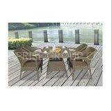 Green and Black 4 Piece Dining Set All Weather Synthetic Rattan Furniture thumbnail-1