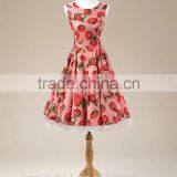 New Fashion Party Girl Dress DesignShort Paragraph Printed With Strawberry Pattern of Lovely Eveving Dress ED616 thumbnail-1