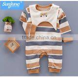 High Quality Long Sleeve Stripe Cotton Fleece Baby Romper thumbnail-2