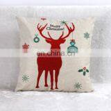Creative Christmas Deer Linen Office Sofa Pillows Cushhion Cover thumbnail-4