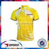 Accept Small Order Sublimated Golf Shirt, Wholesale Yellow Adult Golf Wear thumbnail-1