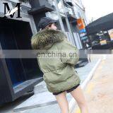 2017 Hot Selling New Design Women Real Big Raccoon Fur Collar New Down Coat thumbnail-6