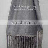 Silk Pashmina Stoles, Scarf With Sued Trims thumbnail-3