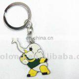 Elephant Custom Engraved Logo Zinc Alloy Metal Animal Keychain/keyrings