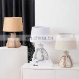 New korean hotel home decor nightstand lamp exquisite ceramic warm table lamp for bedroom