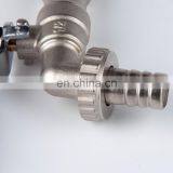 1/2 Nickel Plated Bibcock Brass Ball Hose Bibcock Tap Brass Water Plastic Tap Faucet thumbnail-2