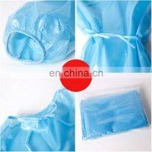 Disposable Non Woven Surgical Gowns Blue and Yellow Medical Protcective Gown thumbnail-1