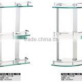 High Quality Bathroom Decorative Glass Wall Shelf With Tower Bar C021 thumbnail-1