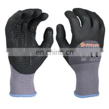 Industrial nitrile worker coated knit wrist cuff nitrile coated factory construction building worker gloves