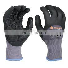 Industrial nitrile worker coated knit wrist cuff nitrile coated factory construction building worker gloves