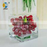Square Shape Clear Glass Fruit Bowl & Clear Glass Fruit Vessel thumbnail-1