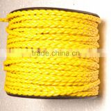 Round Braided Leather Cord 4 Ply * 2 Cord Bolo
