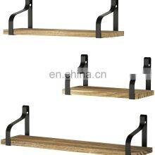 Rustic Wood Wall Storage Shelves for Bedroom Living Room Bathroom Floating Shelves Wall Mounted