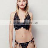 C23313B Latest Fashion Design Women Hot Sale Sexy Lace Bra Panty Sets Swim Wears thumbnail-2