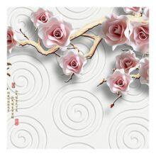 3D 5D 8D 16D Animal Flower Tree Design Wall Mural Embossed Wall Decoration For Home Tv Background Dropshipping thumbnail-3