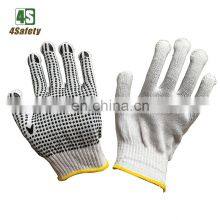 4SAFETY Cotton Dotted Gloves Hand With PVC Dot Guantes