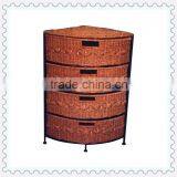 Handwoven Seagrass Corner 4 Drawer Unit