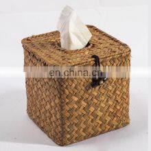 HBK Handmade Natural Seagrass Rattan Tissue Box Cover for Office and Bedroom thumbnail-1