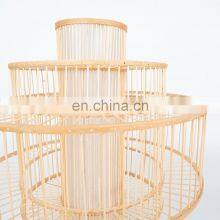 Supplier High Quality Bamboo Handwoven Natural Light For Decoration Woven Lampshade Vietnam Supplier thumbnail-2