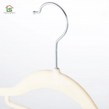 Non Slip High Quality Kids Velvet Plastic Clothes Hangers Metal Hook Multicolour Flocked Suit Coat Clothes Velvet Hangers thumbnail-5