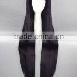 High Quality 100cm Long Straight Boku Secret Service-Shirakiin Ririchiyo Purple Synthetic Anime Wig Cosplay Hair Wig Party Wig thumbnail-3