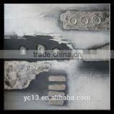 Modern Artwork Abstract Oil Painting Black and White Colour for Hotel Decor thumbnail-1