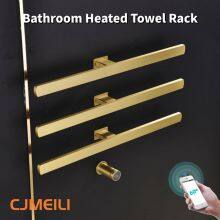 Bathroom Electric Heated Towel Rack, Towel Warmer for Bathroom, Wall Mounted Stainless Steel,3 Colours thumbnail-1