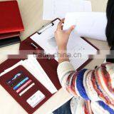 4 Colors Customizable PU Leather Double Sided Clip Board for Office Gift Supplier's Choice thumbnail-4