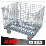 Mobile & Convenient Rolling Mesh Storage Cage